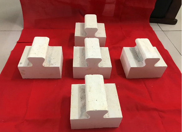 玻璃窯蓄熱室用熔鑄鋯剛玉八角筒磚